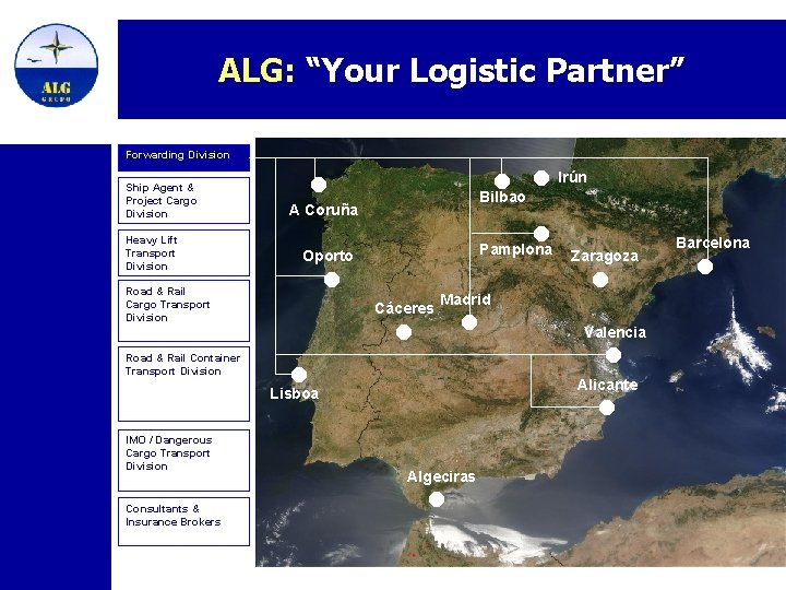 ALG: “Your Logistic Partner” Forwarding Division Ship Agent & Project Cargo Division Heavy Lift