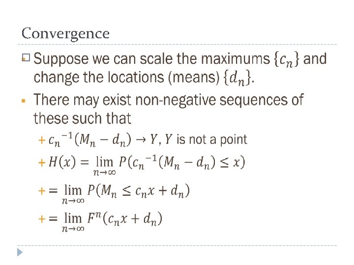 Convergence � 