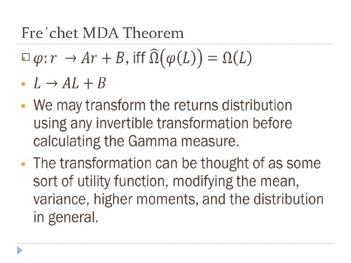 Fre´chet MDA Theorem � 