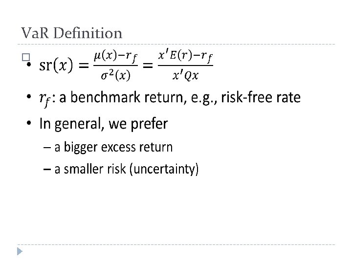 Va. R Definition � 