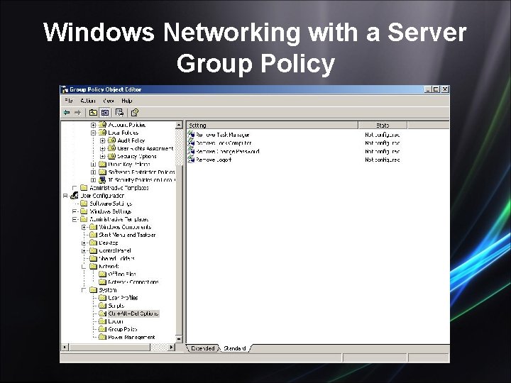 Windows Networking with a Server Group Policy 