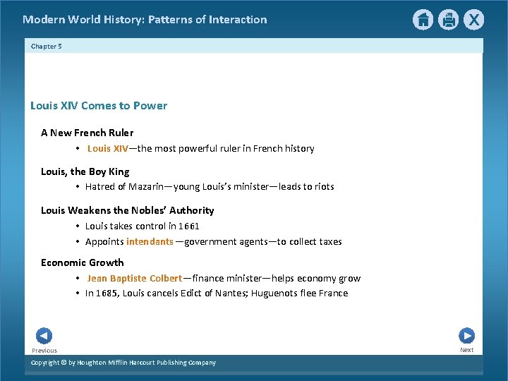 Modern World History: Patterns of Interaction Chapter 5 Louis XIV Comes to Power A