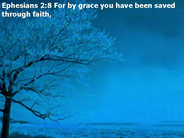 Ephesians 2: 8 For by grace you have been saved through faith, 