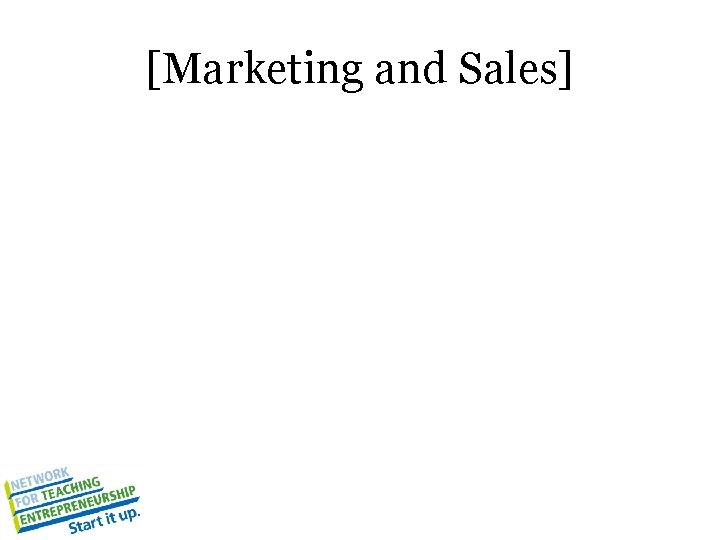 [Marketing and Sales] 