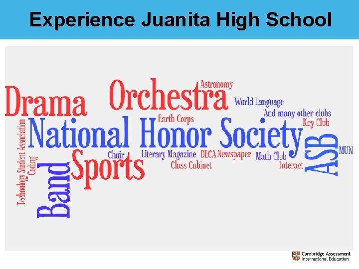 Experience Juanita High School 