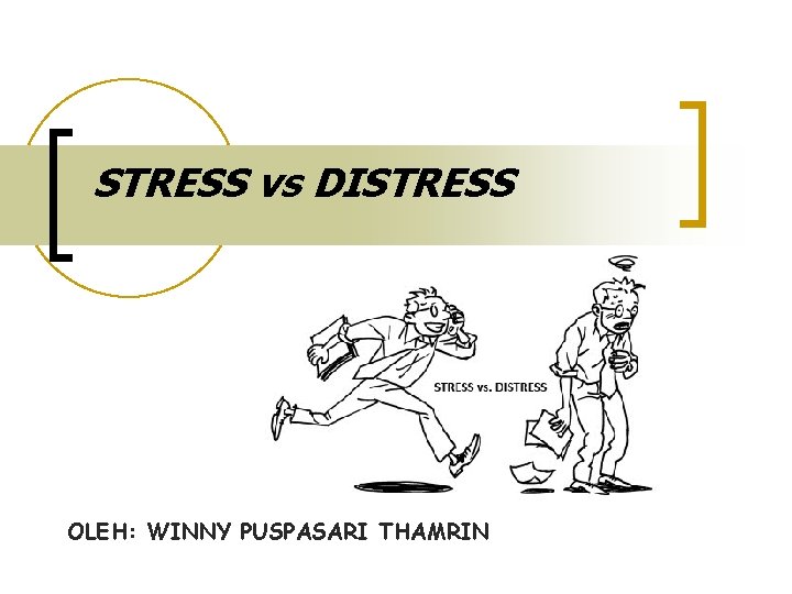 STRESS vs DISTRESS OLEH: WINNY PUSPASARI THAMRIN 
