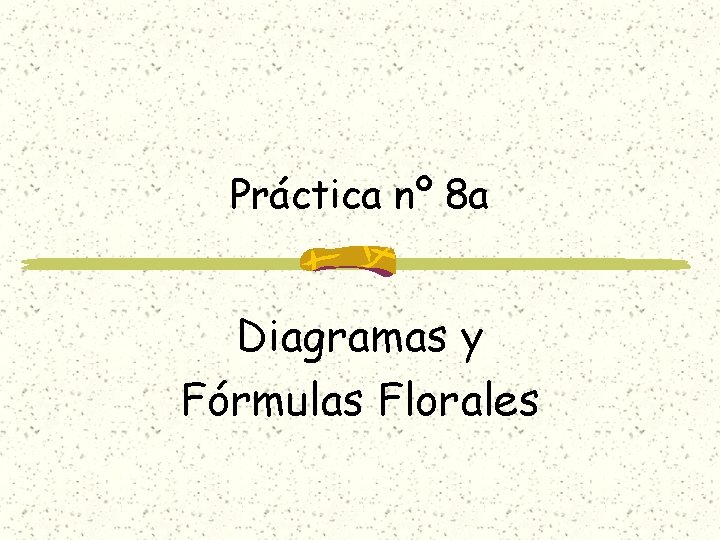 Práctica nº 8 a Diagramas y Fórmulas Florales 