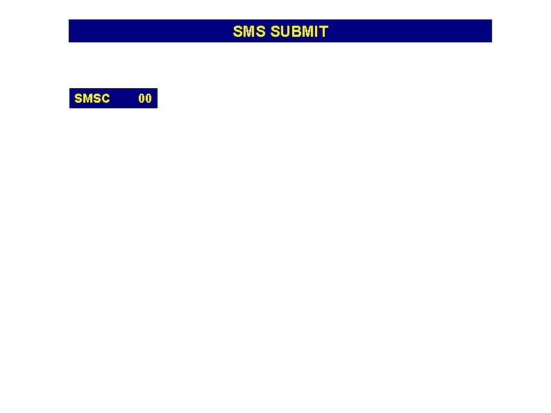 SMS SUBMIT SMSC 00 