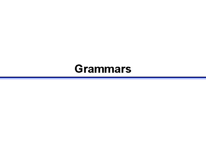 Grammars 