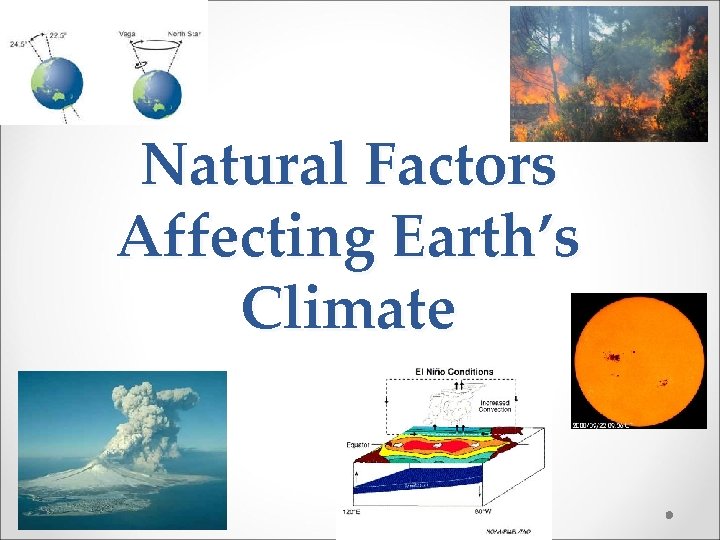 Natural Factors Affecting Earth’s Climate Natural Factors Affecting Earth’s Climate