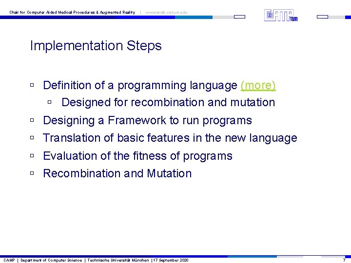 Chair for Computer Aided Medical Procedures & Augmented Reality | wwwnavab. cs. tum. edu