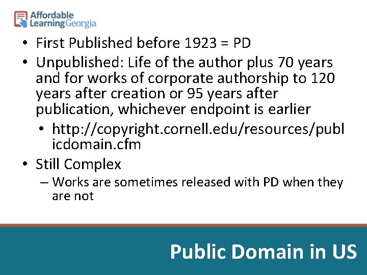  • First Published before 1923 = PD • Unpublished: Life of the author