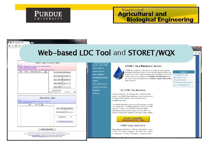 Web-based LDC Tool and STORET/WQX 