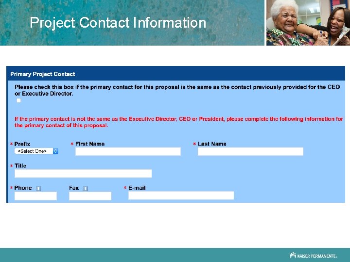 Project Contact Information 