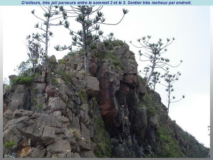 D’ailleurs, très joli parcours entre le sommet 2 et le 3. Sentier très rocheux