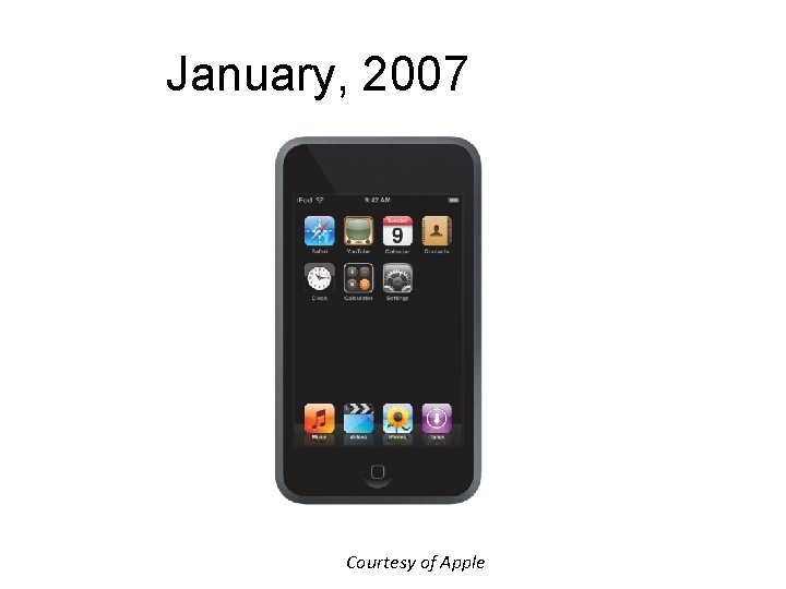 January, 2007 Courtesy of Apple 