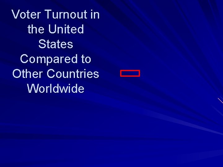 Voter Turnout in the United States Compared to Other Countries Worldwide 