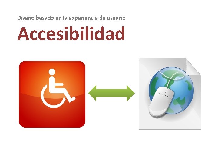 Diseño basado en la experiencia de usuario Accesibilidad 