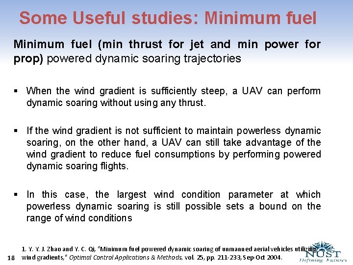 Some Useful studies: Minimum fuel (min thrust for jet and min power for prop)