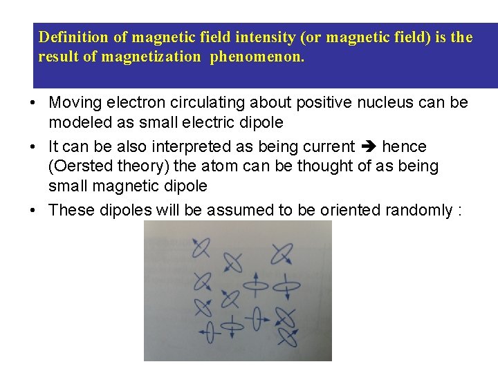 Definition of magnetic field intensity (or magnetic field) is the result of magnetization phenomenon.