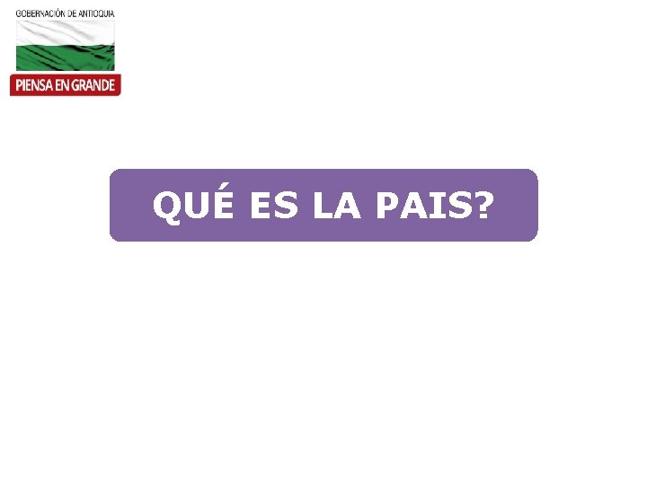 QUÉ ES LA PAIS? 