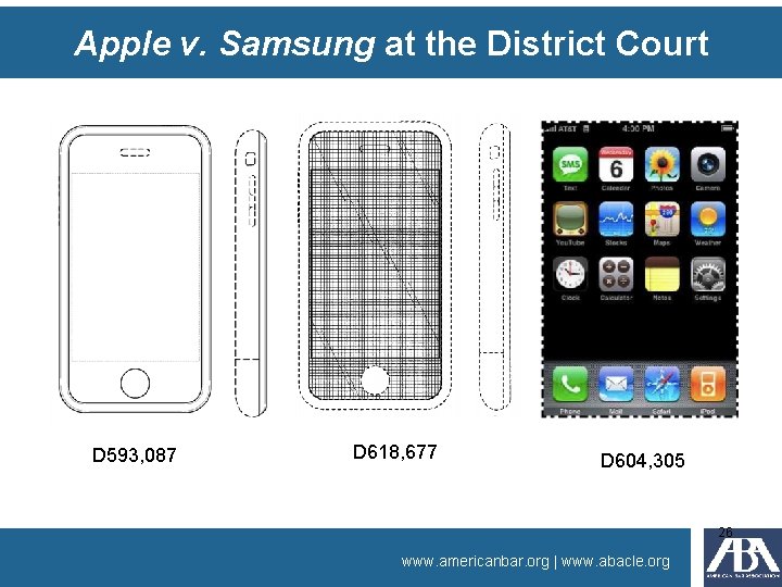 Apple v. Samsung at the District Court D 593, 087 D 618, 677 D