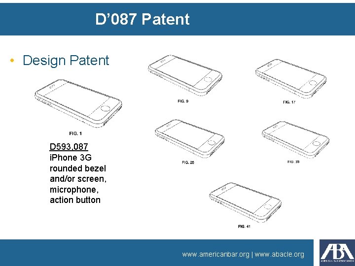 D’ 087 Patent • Design Patent D 593, 087 i. Phone 3 G rounded