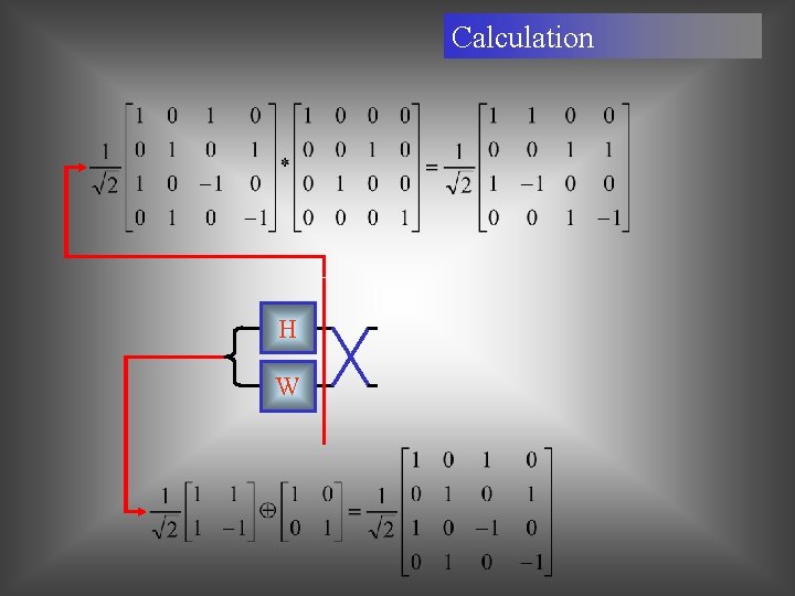 Calculation H W 