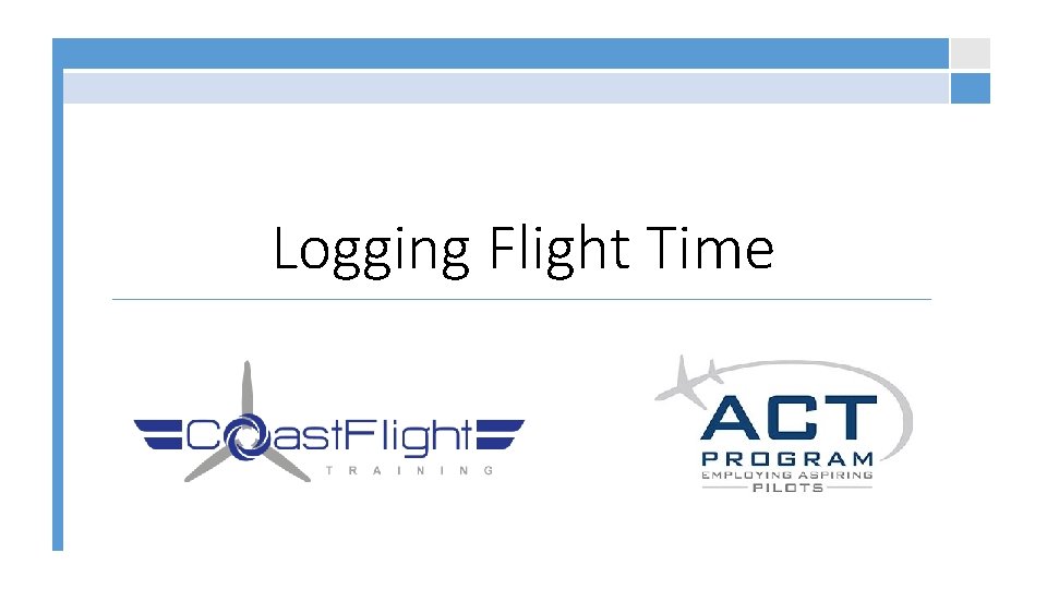 Logging Flight Time 