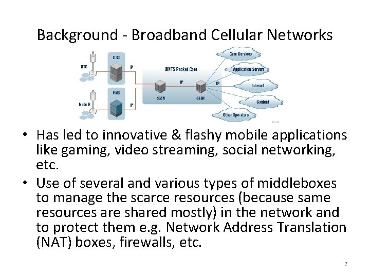 Background - Broadband Cellular Networks • Has led to innovative & flashy mobile applications