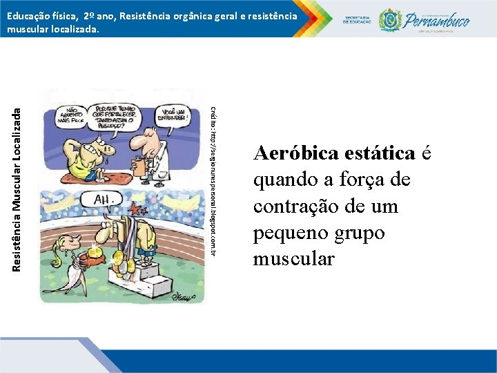 Crédito: http: //sergionunespersonal. blogspot. com. br Resistência Muscular Localizada Educação física, 2º ano, Resistência