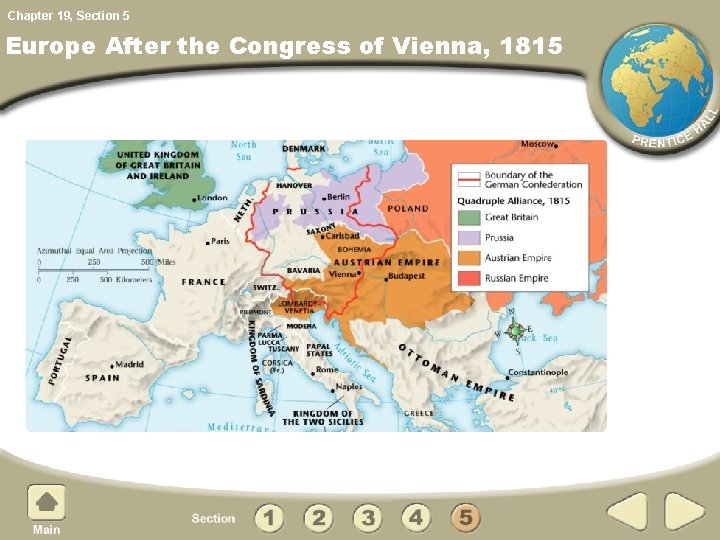 Chapter 19, Section 5 Europe After the Congress of Vienna, 1815 