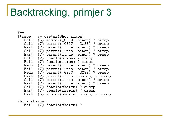 Backtracking, primjer 3 