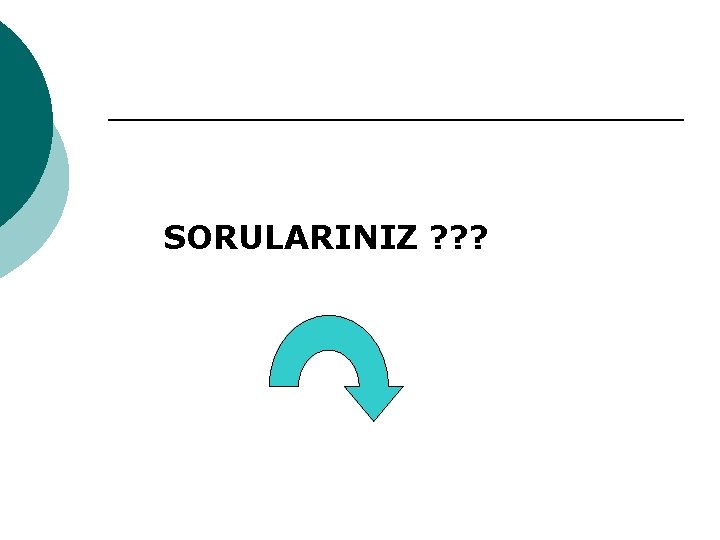 SORULARINIZ ? ? ? 