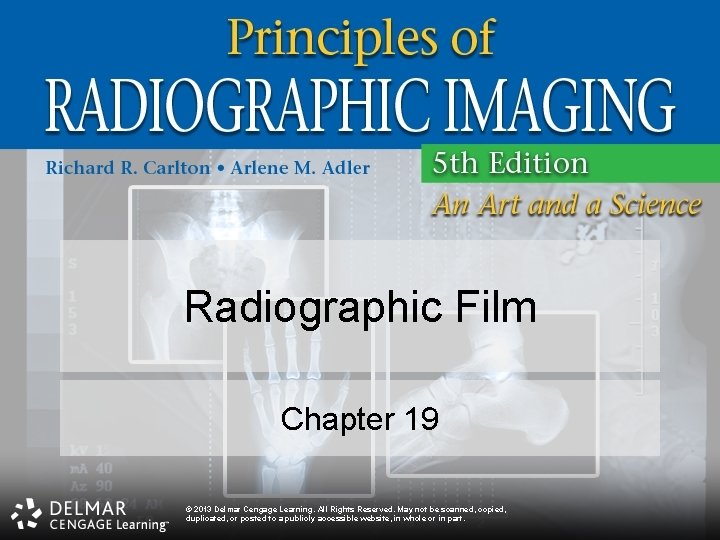 Radiographic Film Chapter 19 © 2013 Delmar Cengage Learning. All Rights Reserved. May not