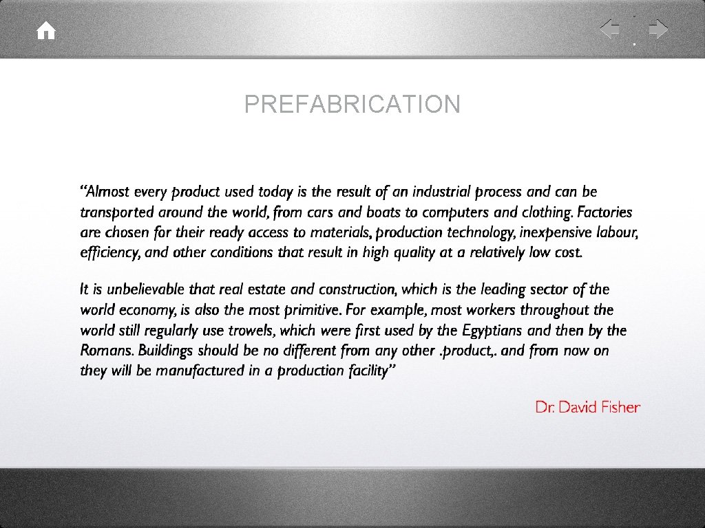 PREFABRICATION 