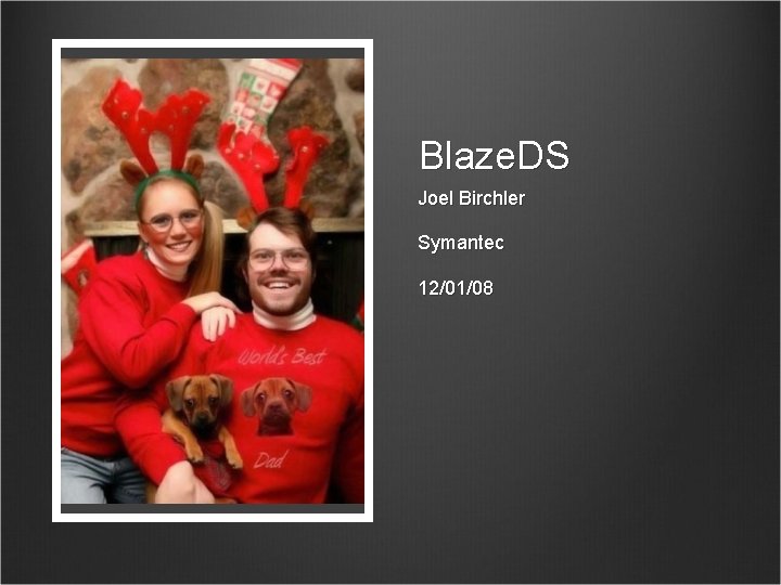 Blaze. DS Joel Birchler Symantec 12/01/08 