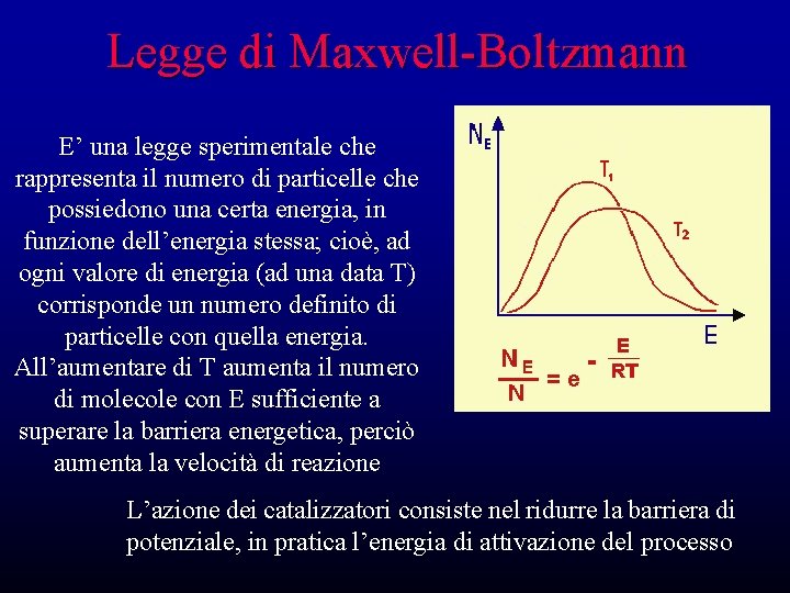 Legge di Maxwell-Boltzmann E’ una legge sperimentale che rappresenta il numero di particelle che Legge di Maxwell-Boltzmann E’ una legge sperimentale che rappresenta il numero di particelle che