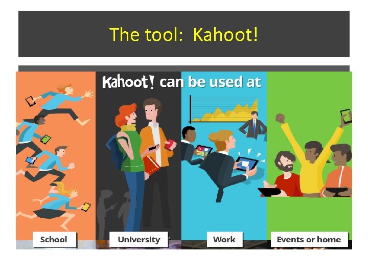 The tool: Kahoot! The tool: Kahoot!