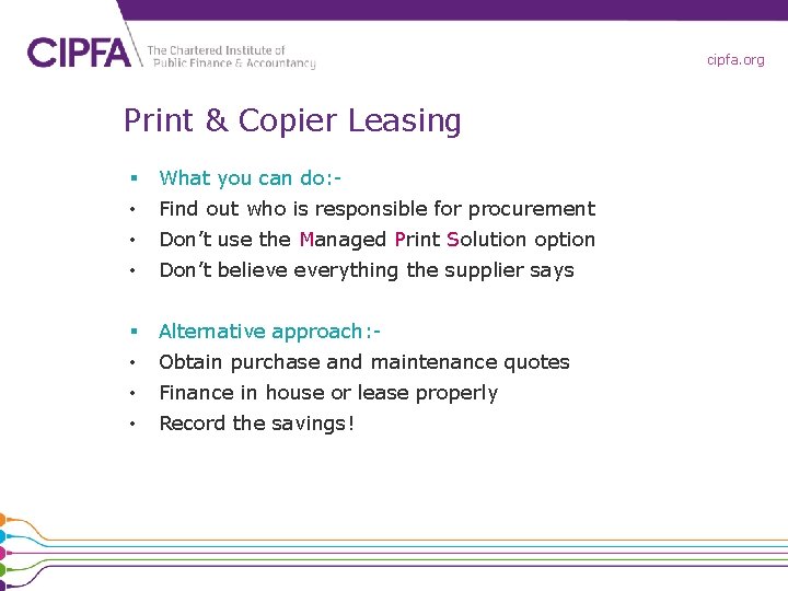 cipfa. org Print & Copier Leasing § What you can do: - • Find