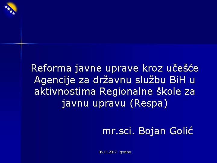 Reforma javne uprave kroz učešće Agencije za državnu službu Bi. H u aktivnostima Regionalne