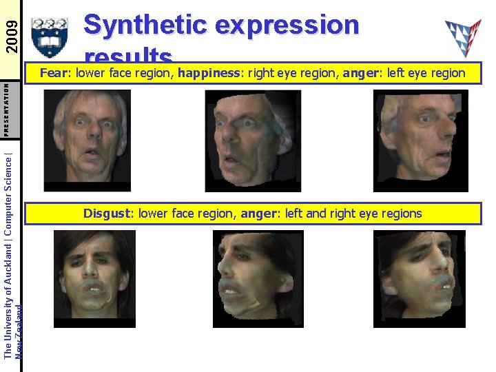 2009 The University of Auckland | Computer Science | New Zealand PRESENTATION Synthetic expression
