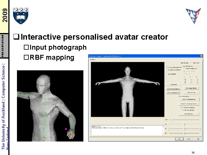 The University of Auckland | Computer Science | New Zealand PRESENTATION q Interactive personalised