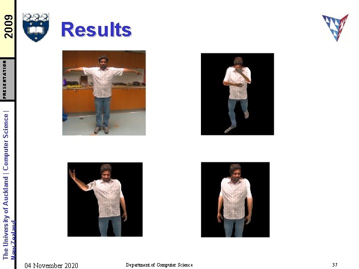 The University of Auckland | Computer Science | New Zealand PRESENTATION 2009 Results 04