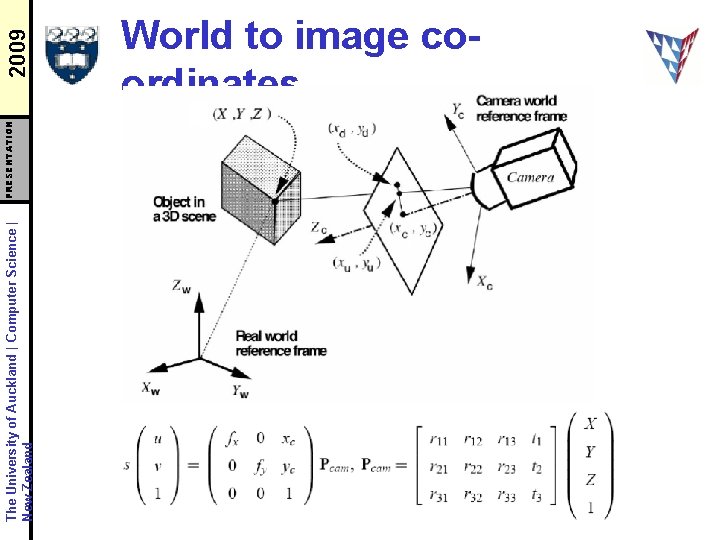 The University of Auckland | Computer Science | New Zealand PRESENTATION 2009 World to