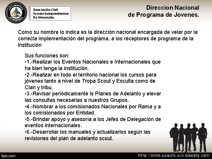 Asociación Civil Scouts Independientes De Venezuela. Direccion Nacional de Programa de Jovenes. Como su