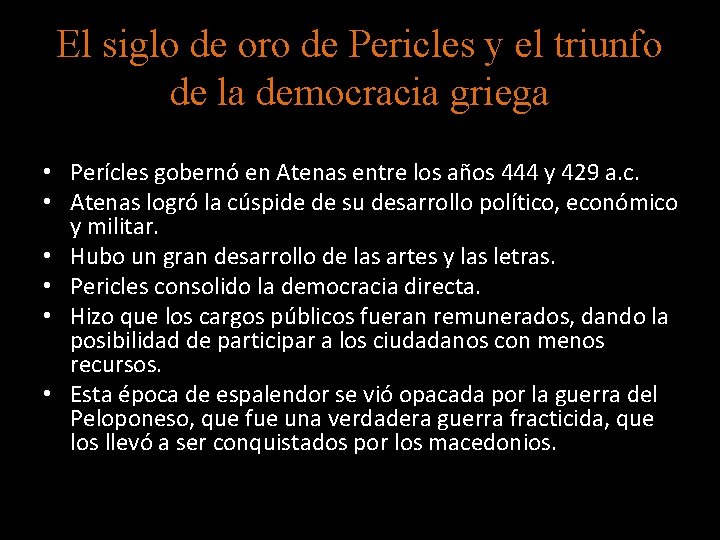 El siglo de oro de Pericles y el triunfo de la democracia griega •