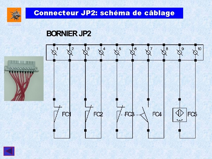 Connecteur JP 2: schéma de câblage ACCUEIL Connecteur JP 2: schéma de câblage ACCUEIL