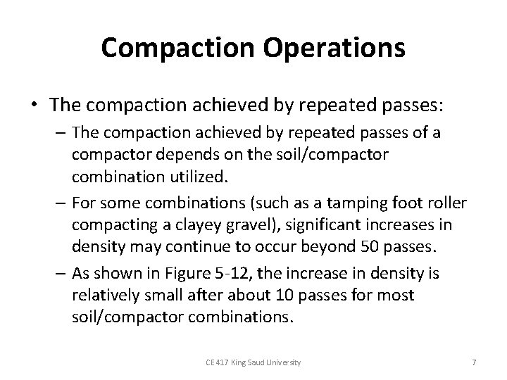 Compaction Operations • The compaction achieved by repeated passes: – The compaction achieved by Compaction Operations • The compaction achieved by repeated passes: – The compaction achieved by