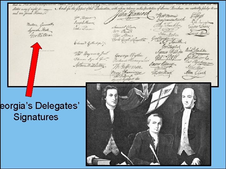 eorgia’s Delegates’ Signatures 